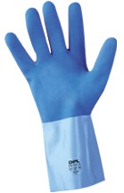 Gant latex bicolore bleu