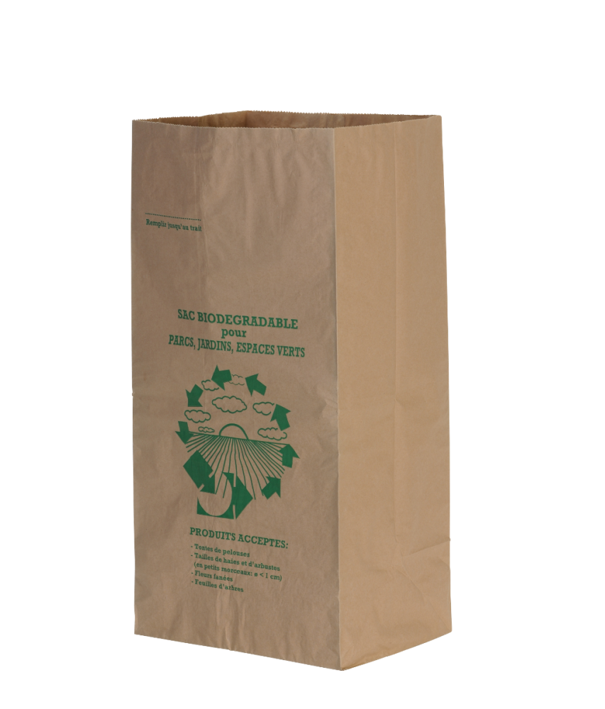 100 L sac déchets verts type SOS 2 feuilles (avec soufflet)