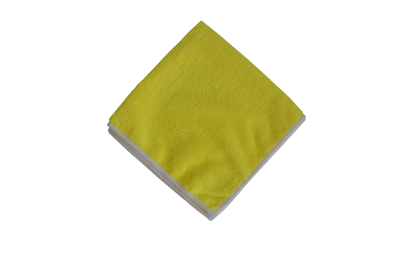 Lavette microfibre qualité supérieure jaune 320 gr/m²
